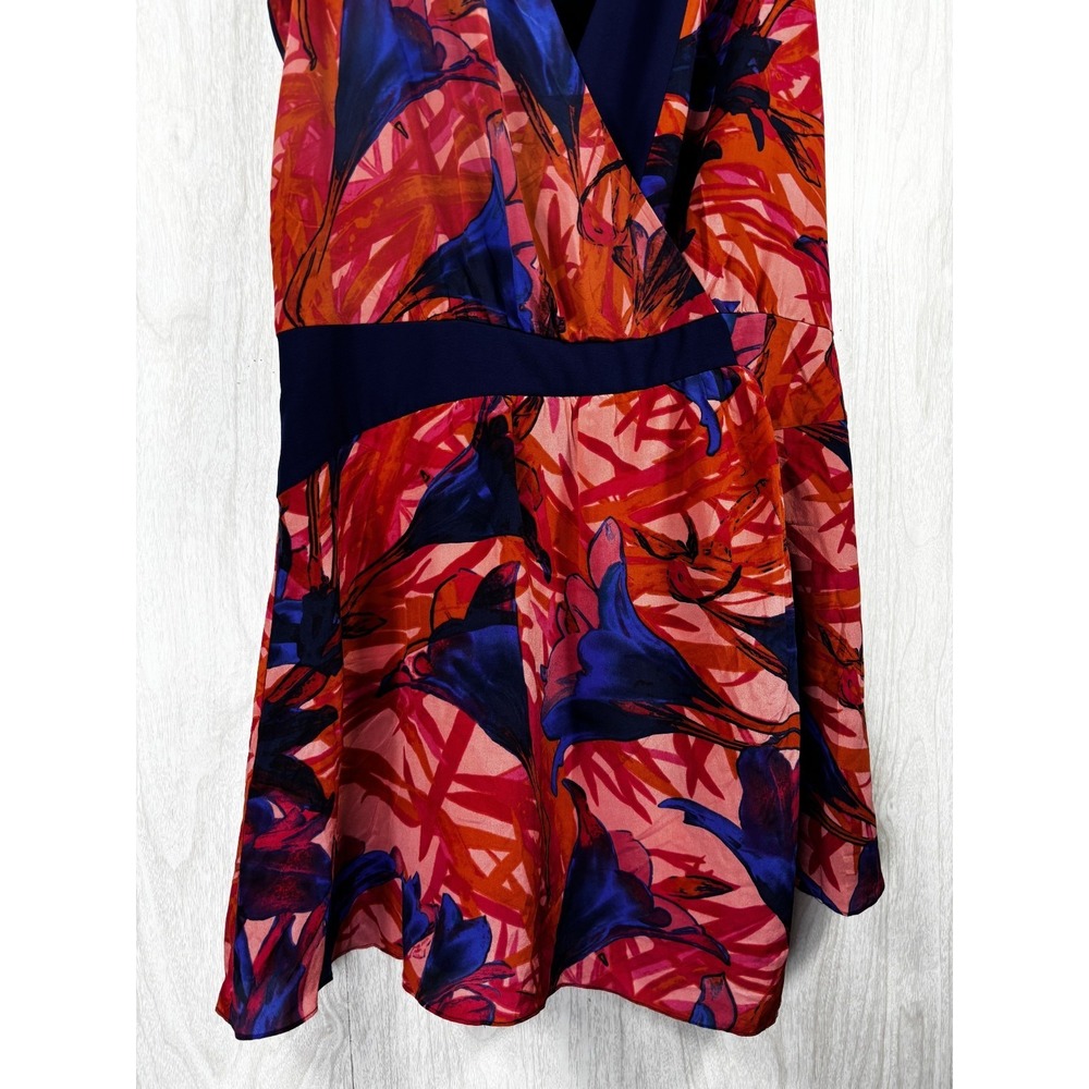Leifsdottir Malva Silk Wrap Dress Floral Hi Lo Boho Resort Women 14 - Picture 6 of 9
